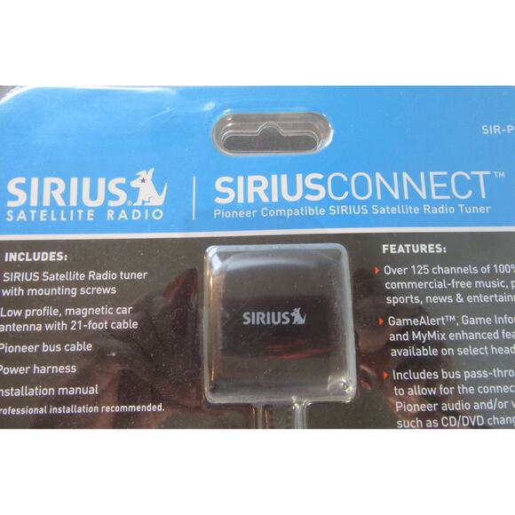 SIRIUS CONNECT PIONEER COMPATIBLE SATELLITE RADIO TUNER SIR-PNR2 Sealed Unopened - Picture 3 of 8